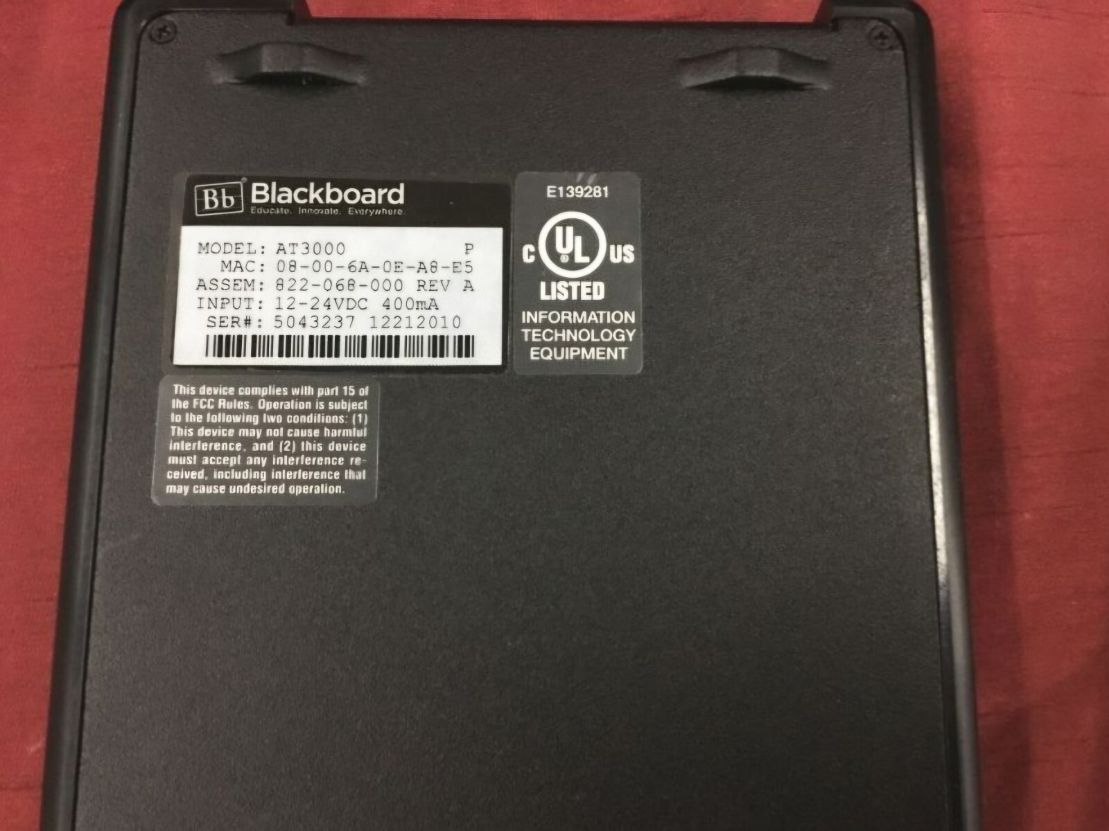 Blackboard AT3000 Card Reader. Vending. Vend. Blackboard. Lot of 2!