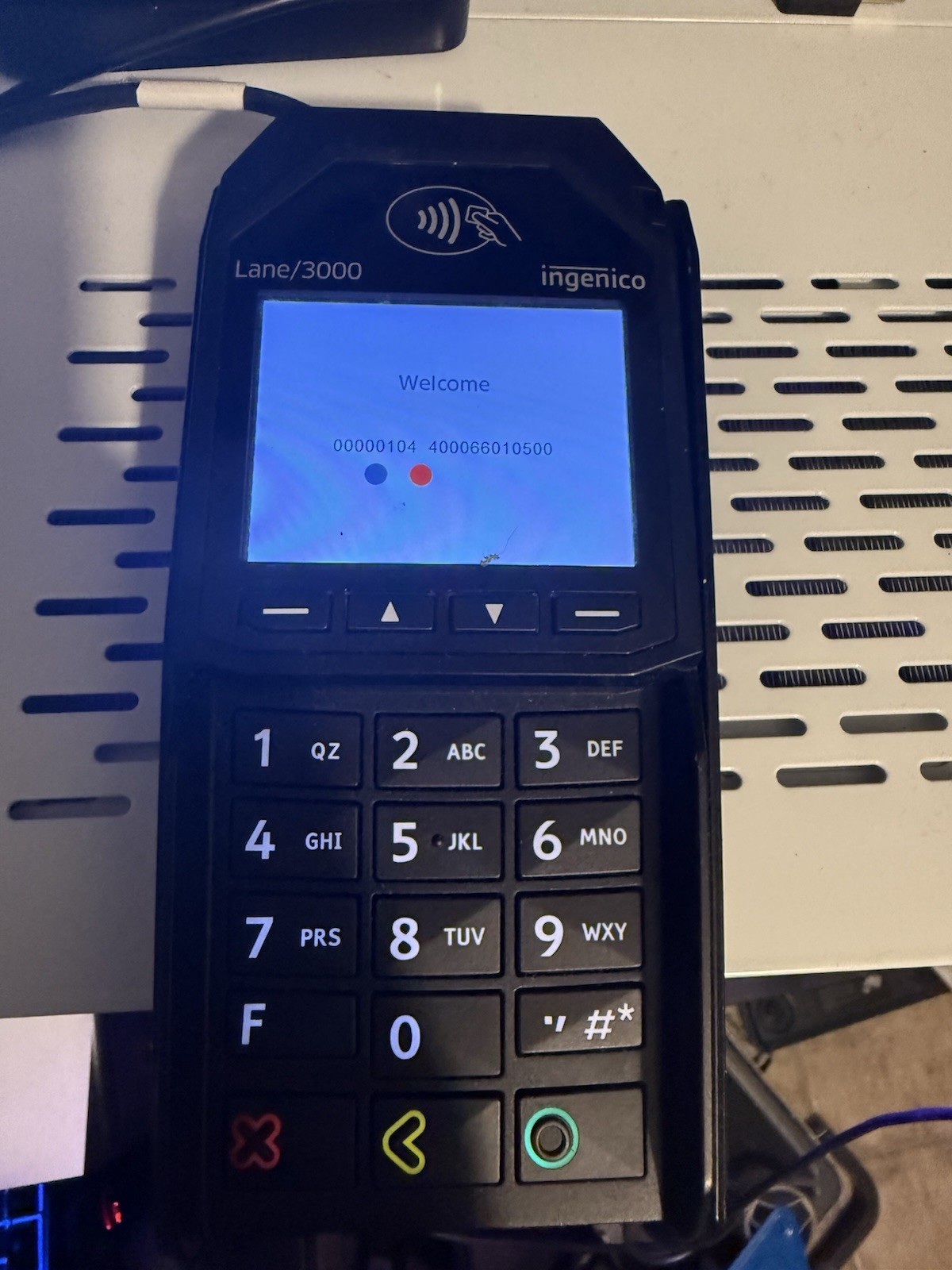 Ingenico Lane/3000 EMV NFC Contactless POS PIN Pad USB Terminal Tested Power ON