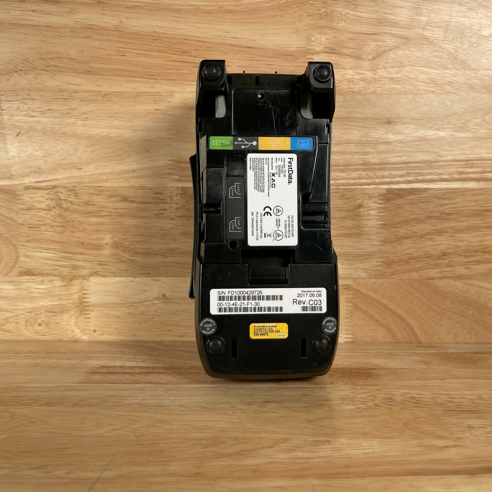 First Data FD130 USB/Wi-Fi Connectivity Touchscreen Compact Credit Card Terminal