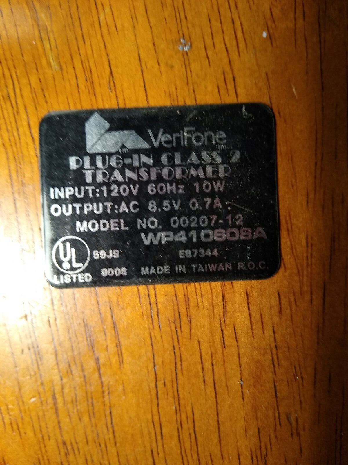 VERIFONE Credit Card Terminal w/Power Supply Class-2 Transformer Used Error