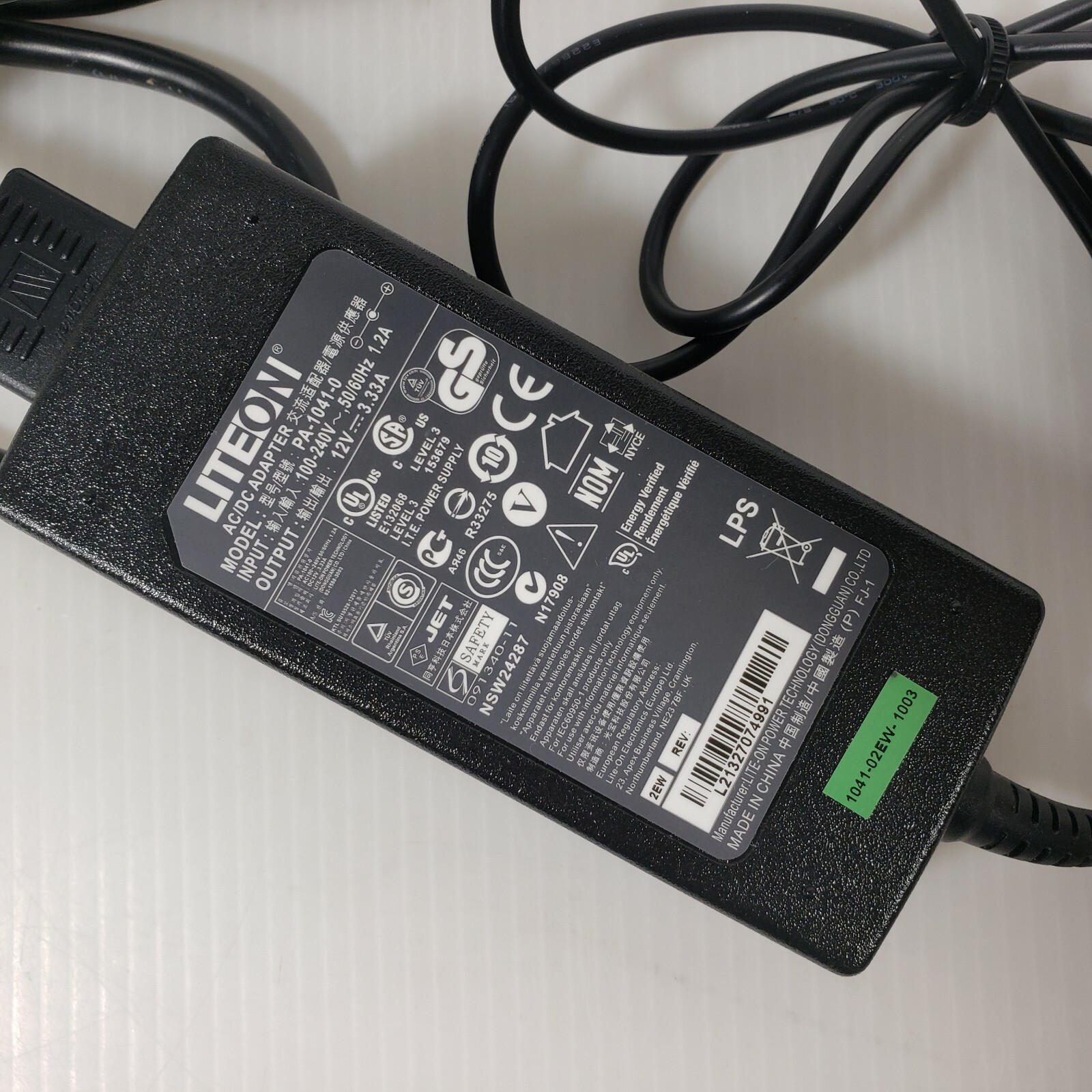 First Data FD100ti Credit Card Machine Original Power Cord, POWER CORD ONLY