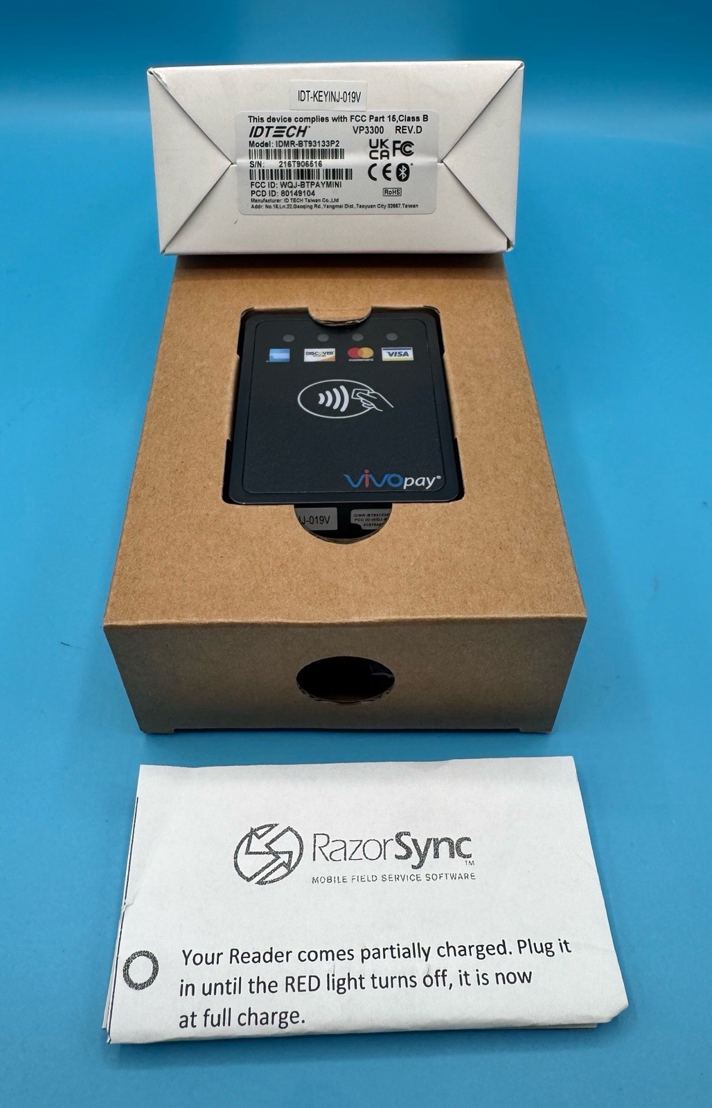 VivoPay IDTECH VP3300 3-in-1 Contactless EMV NFC MagStripe Lightspeed Upserve