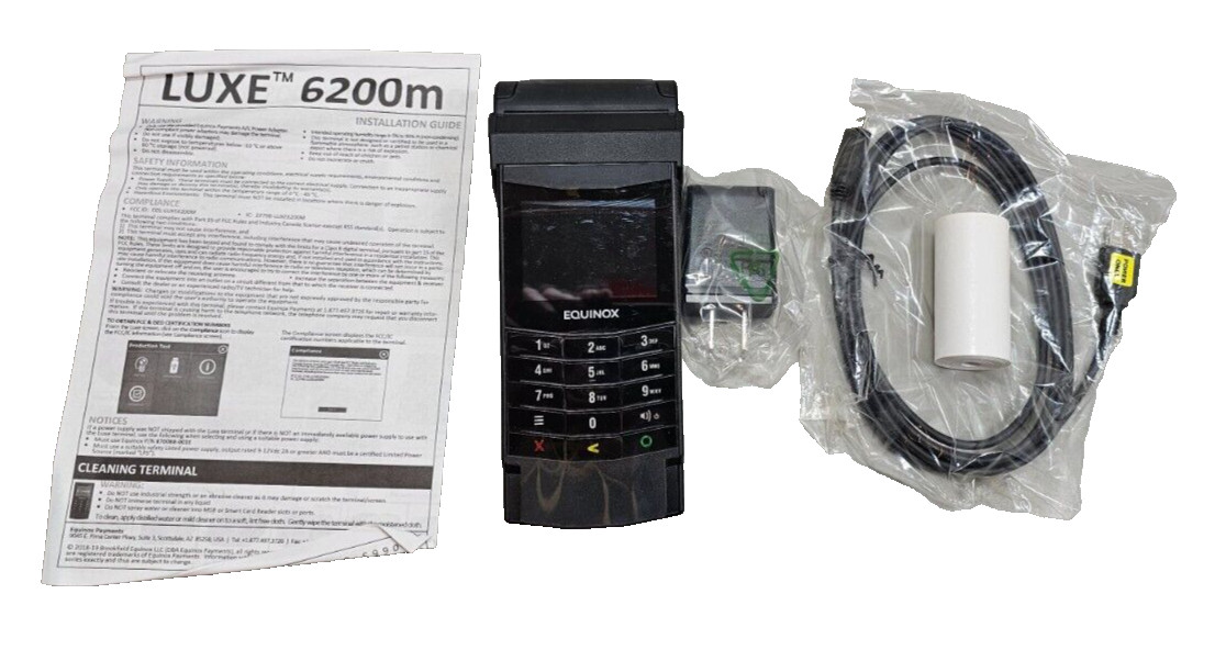 Lot of 14 Equinox Luxe 6200M Wireless Payment Terminal Printer A10400-209E -READ