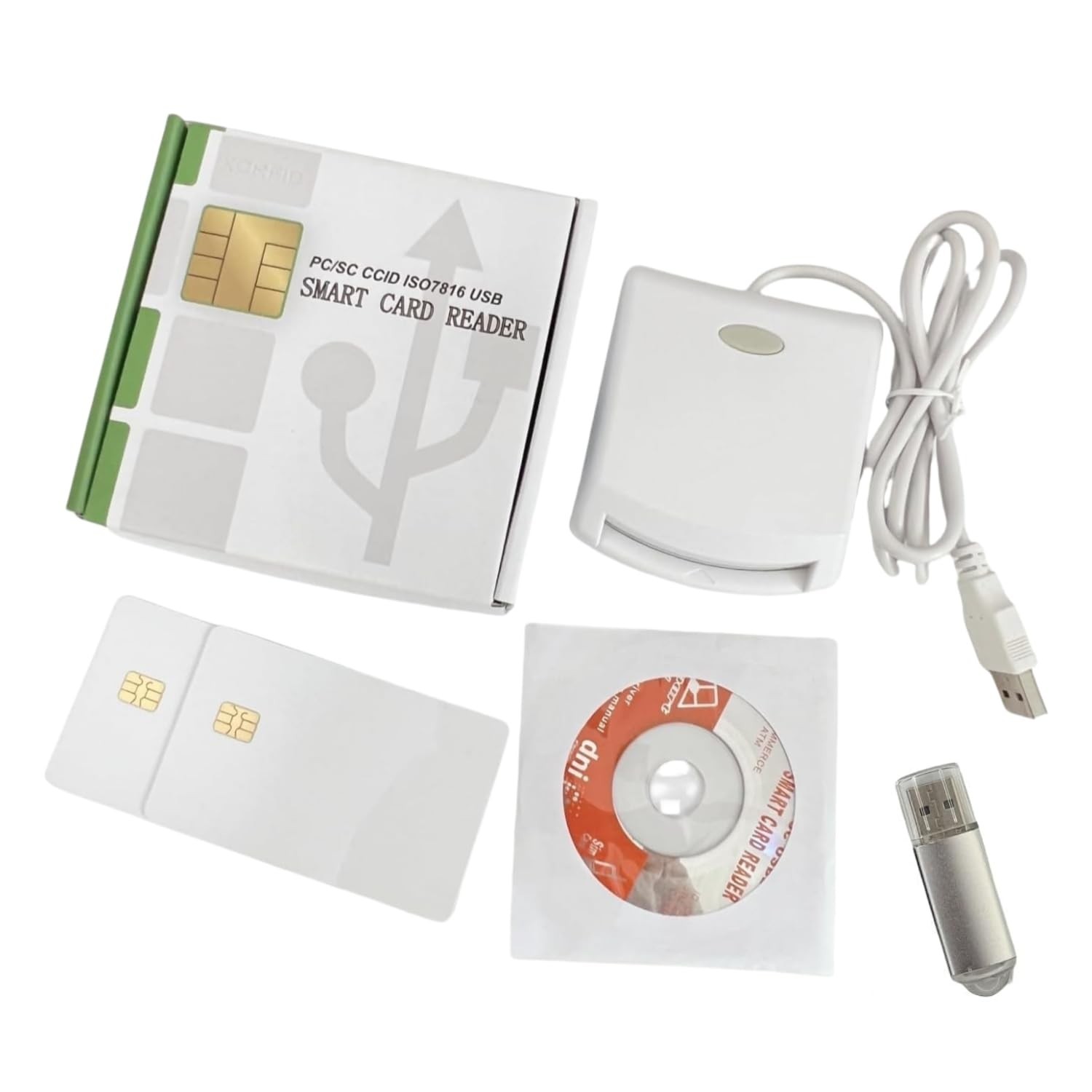 ISO7816 Contact EMV SIM eID PC/SC USB CCID Smart IC Chip Card Reader Writer P…