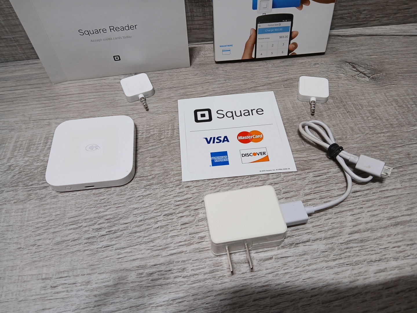 Lot Of 3 Square ReaderPortable Magstripes W/ Square Credit Card Reader For Chip
