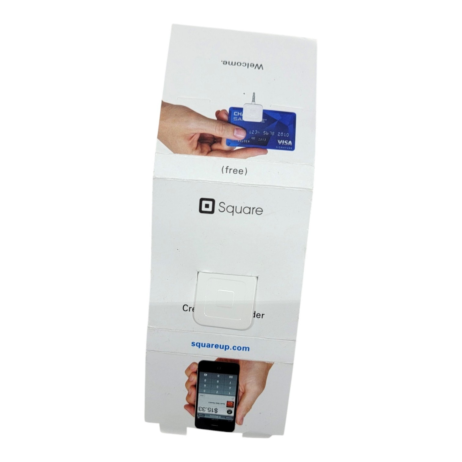 Lot of 2 Square Credit Card Reader 3.5mm Headphone Jack Mobile Swipe Vintage