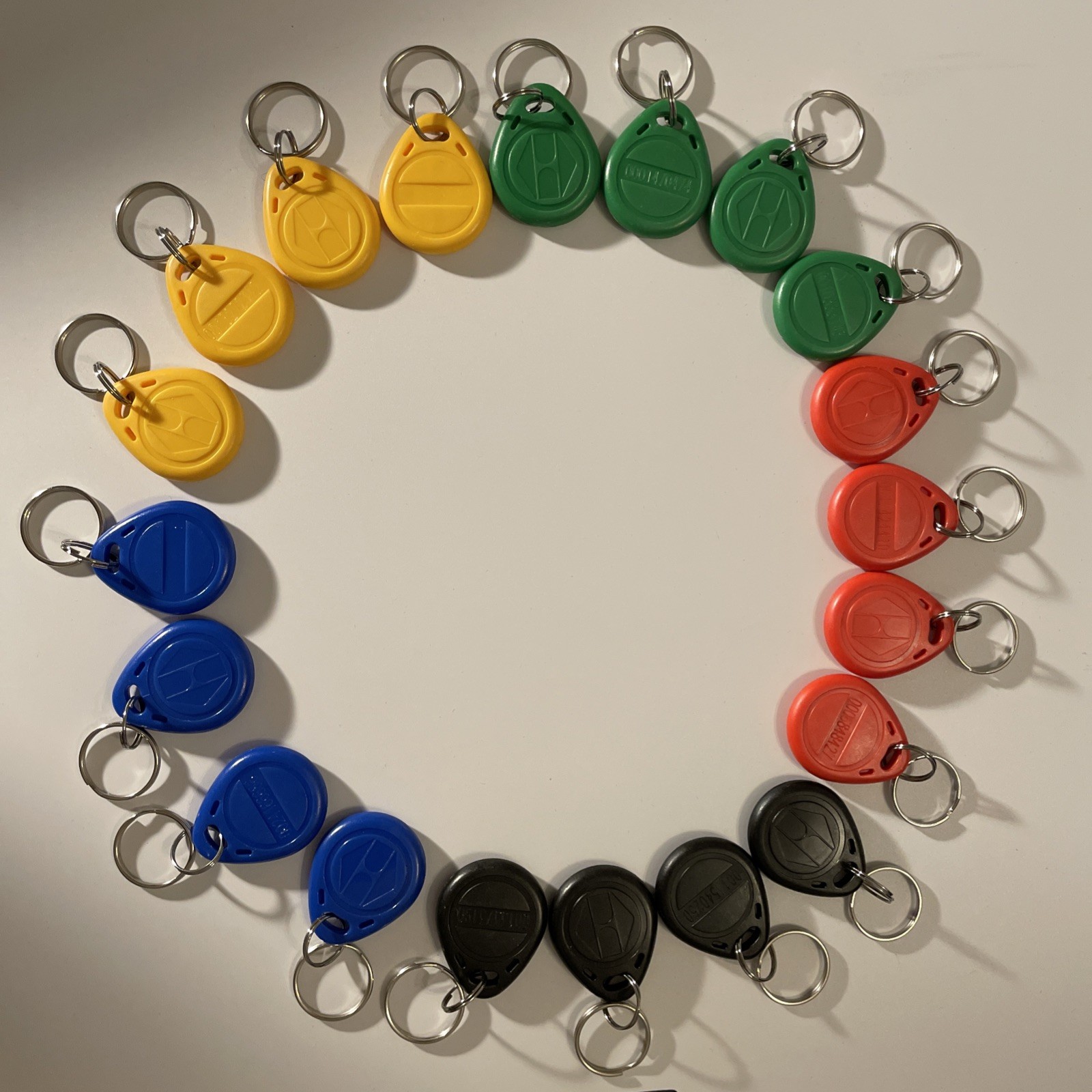 20 Pcs. RFID Keychain; Inventory Proximity ; Key Fobs. 125 Khz EM4100/4102
