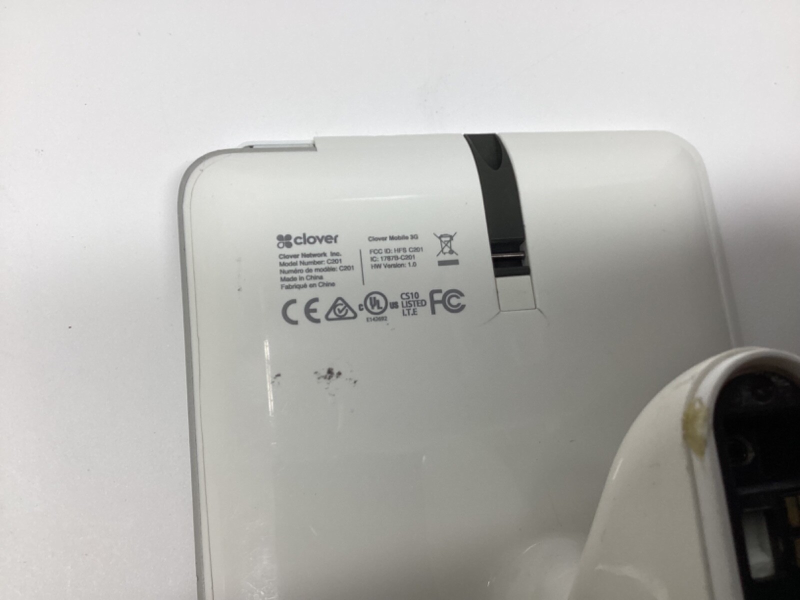 3-Clover Mobile Station C201 mobile dock and misc Clover Power Cords