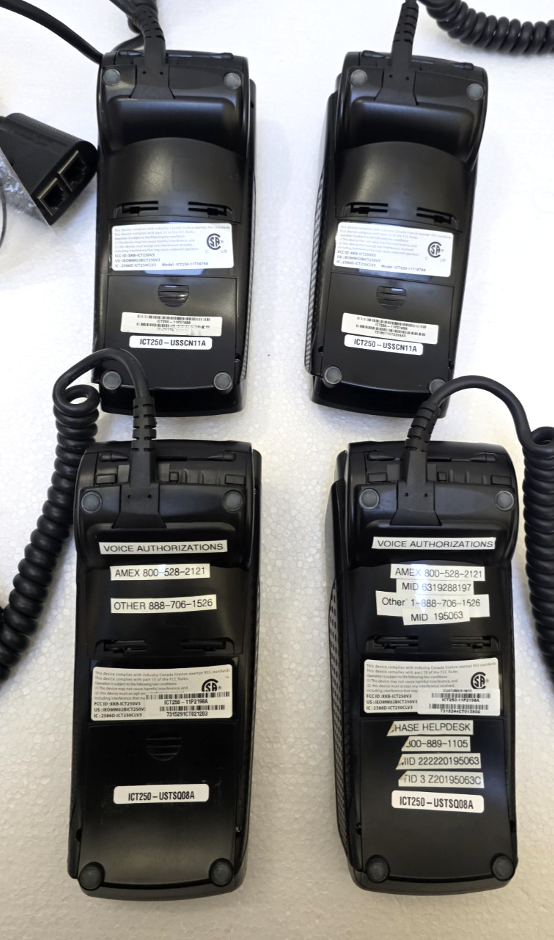 7 Ingenico Credit Card Readers iCT250 system only! UNTESTED!
