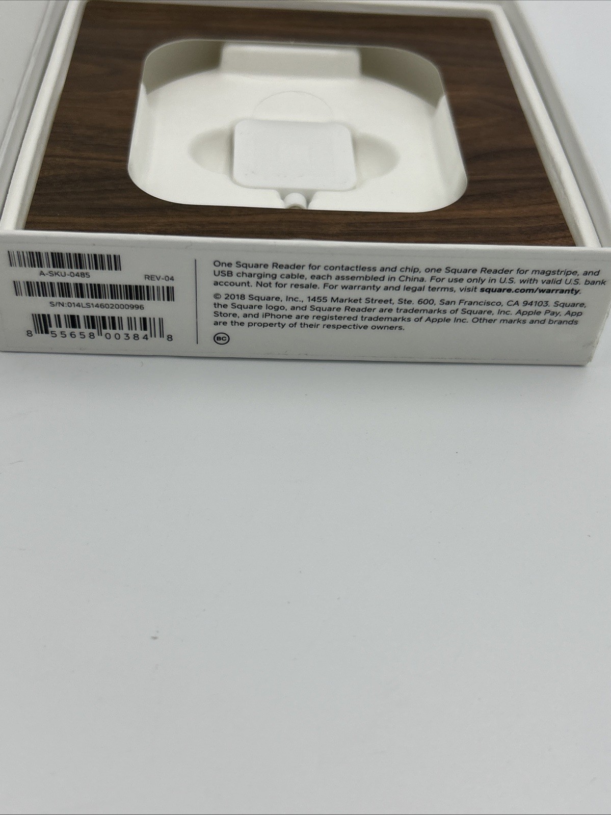Square Contactless & Chip Credit Card Reader iOS Android A-SKU-0485 Tap Swipe