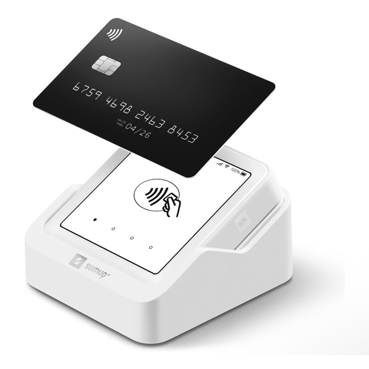 SumUp Solo Smart Card Reader with Charging Cradle – Mobile POS Payment Terminal