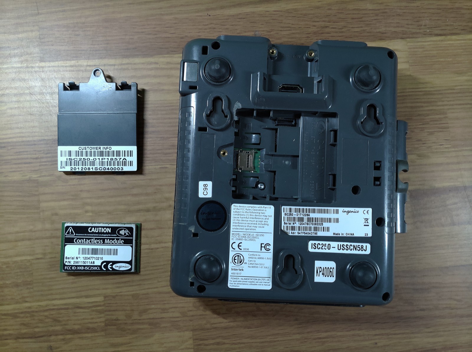 INGENICO ISC TOUCH 250 PAYMENT TERMINAL CREDIT CARD MACHINE
