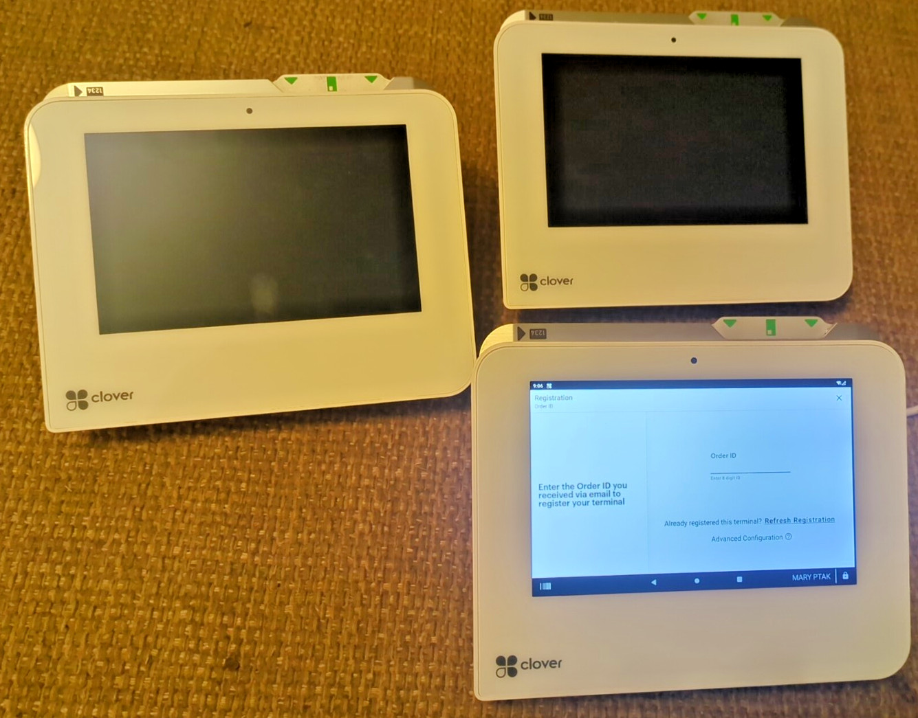 3x CLOVER Mini C302U Credit Card Reader POS System
