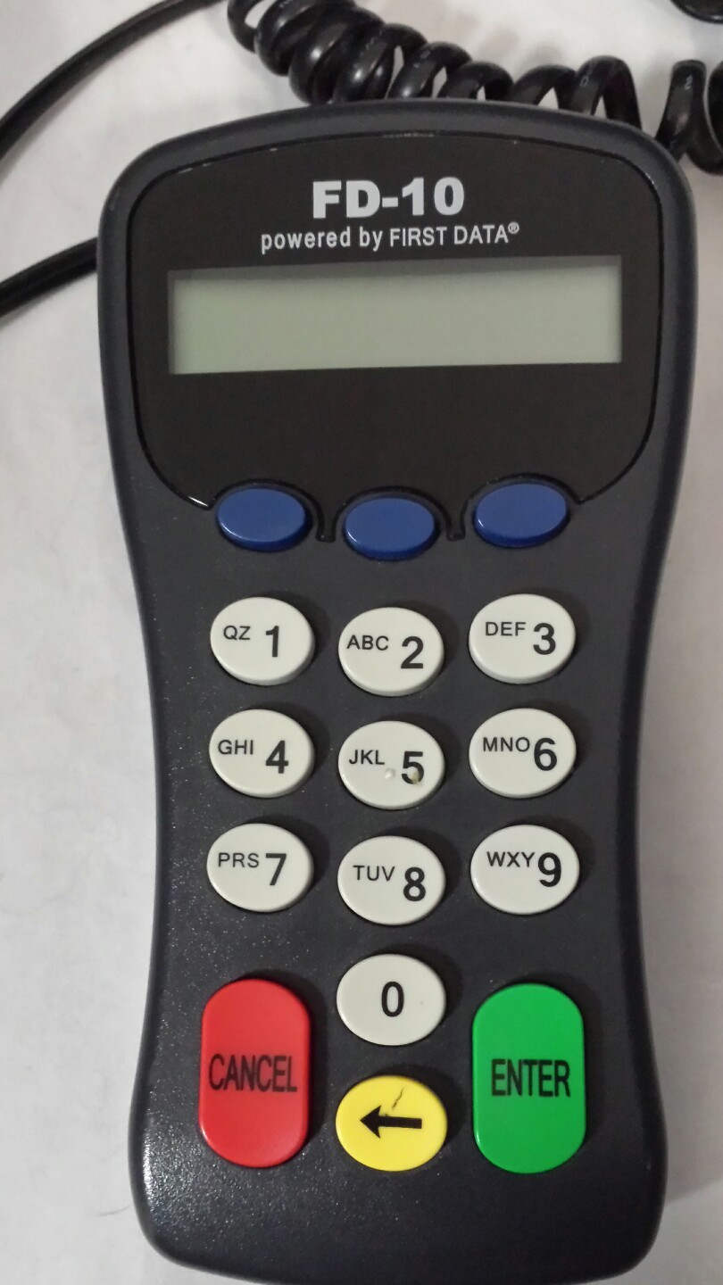FIRST DATA FD-10 PinPad Credit Debit input pad 8001-PCI