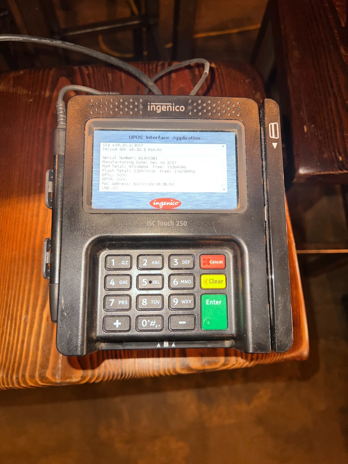 Ingenico ISC Touch 250 Payment Terminal – USED