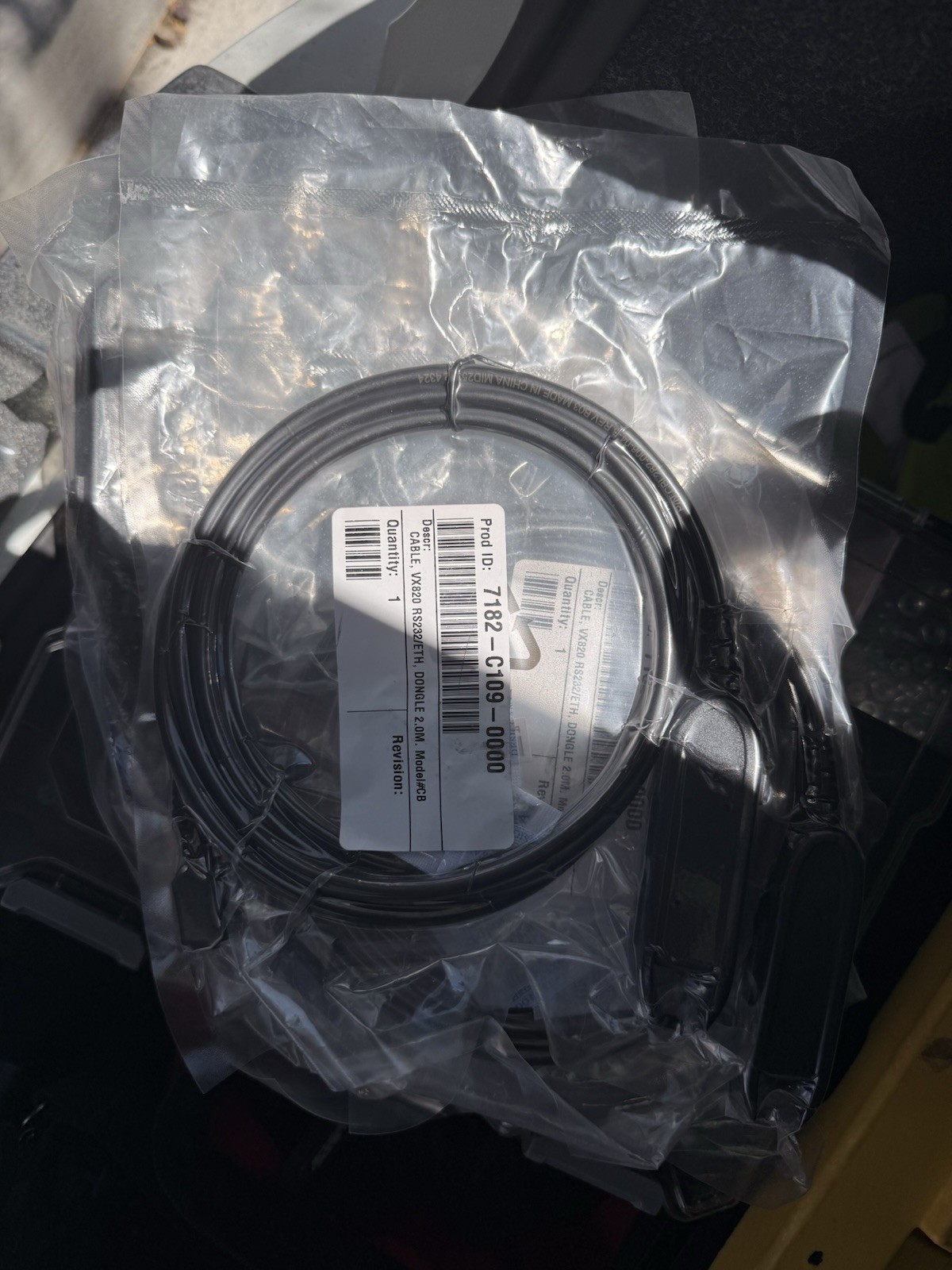 Brand New Verifone VX820 RS232/ETH Dongle Cables 7182-C109-0000