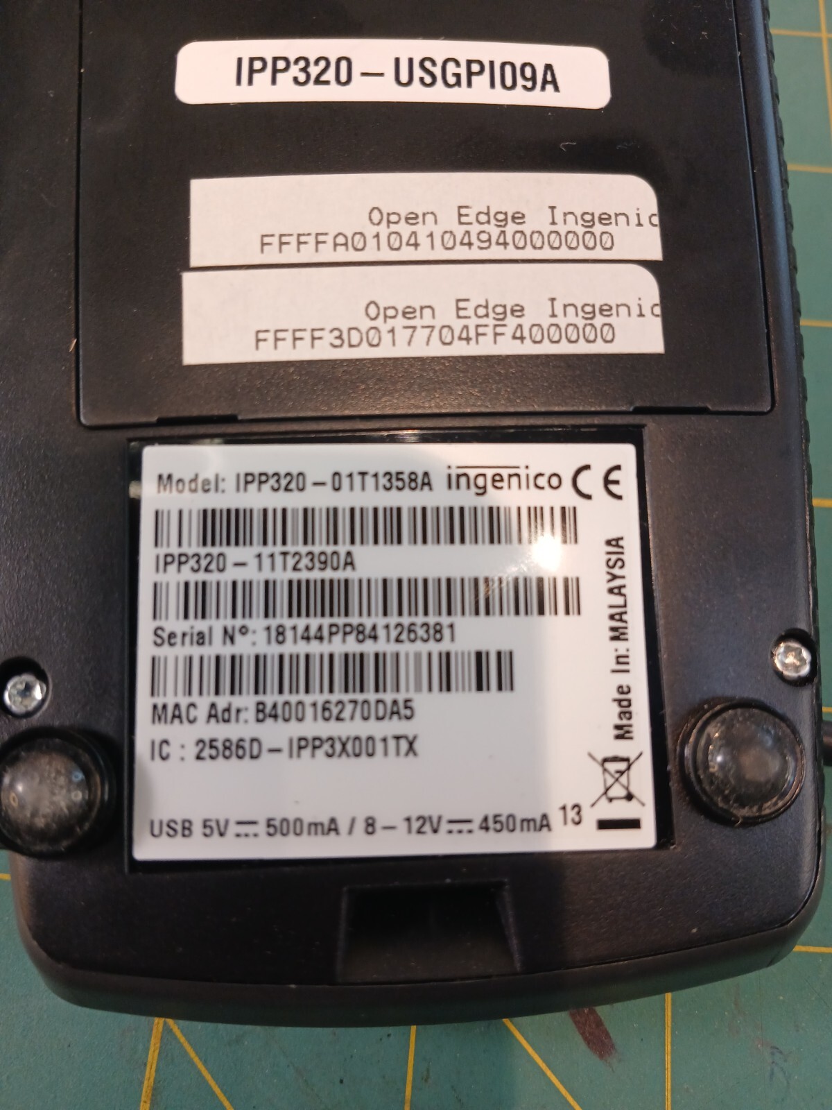 Ingenico Scanner ipp320 Credit Debit Card