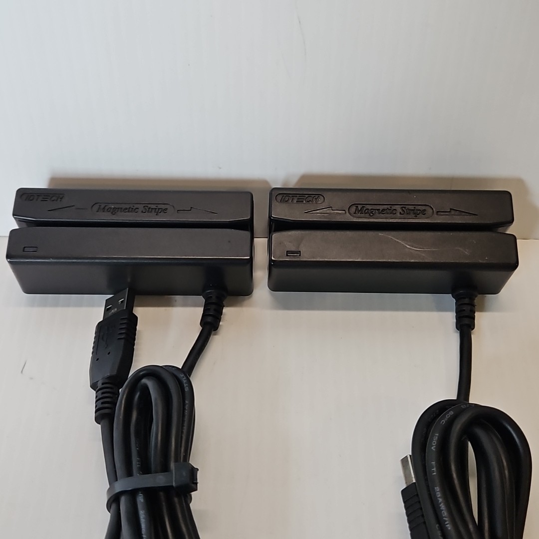 Lot of 2 ID Tech IDMB-334112B Card Reader Magnetic Stripe Black