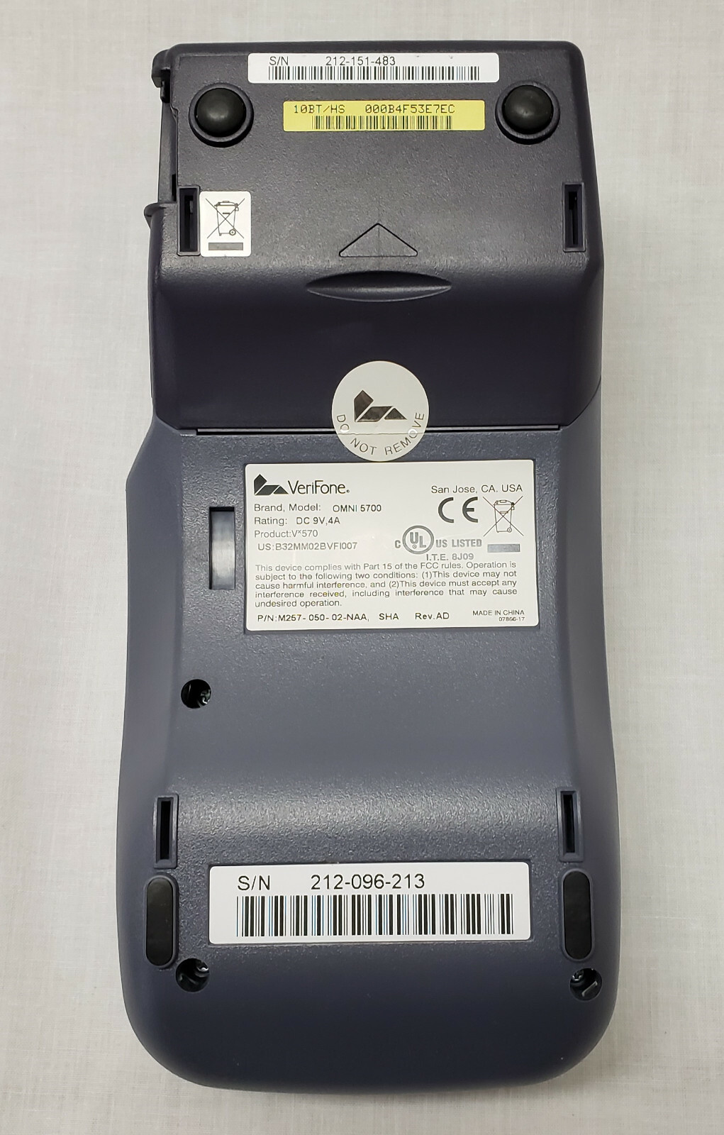 VeriFone Vx570 Credit Card Swipe Terminal/Printer 