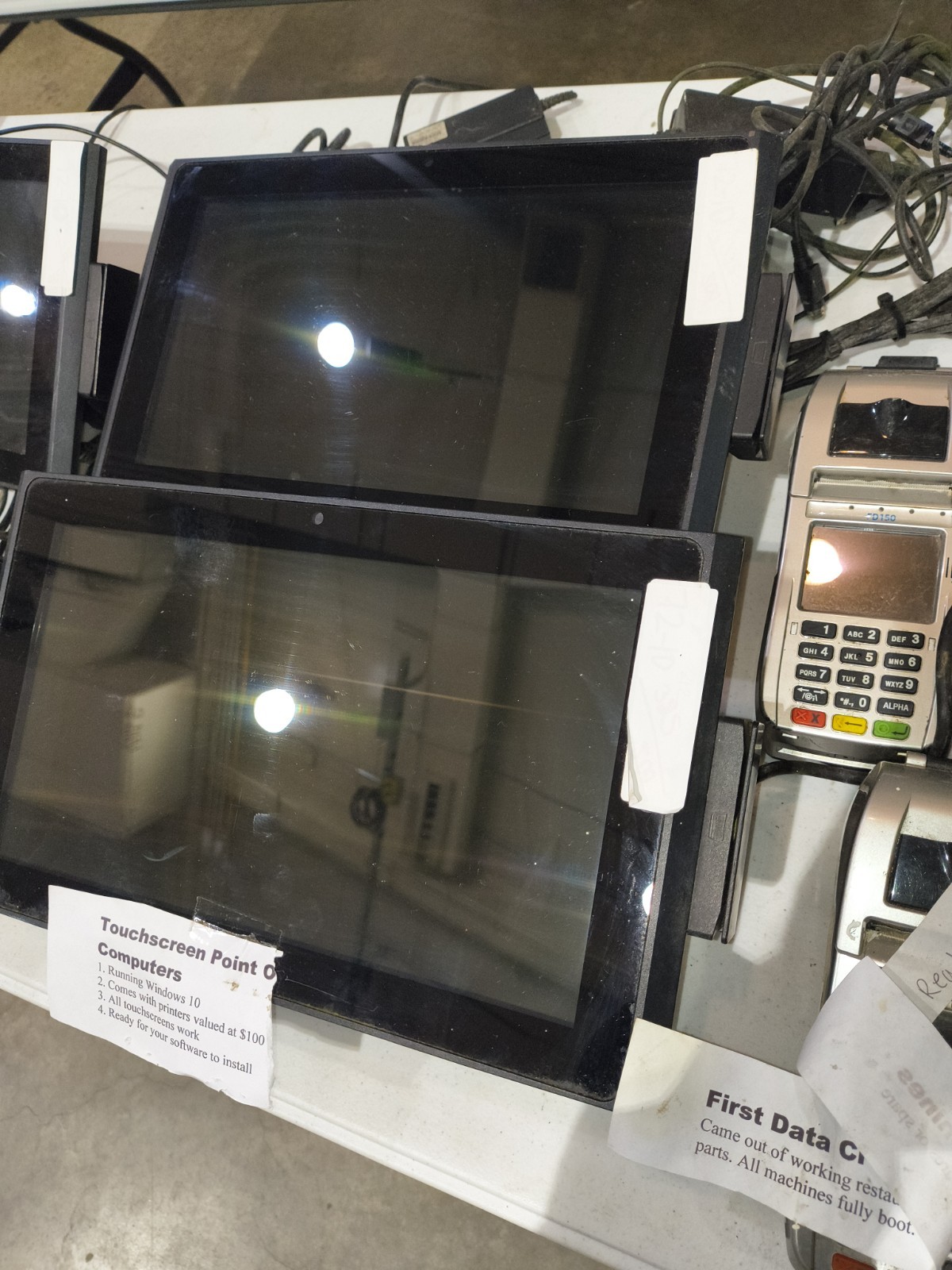 POS Systems, Printers, Credit Card Machines, And Cash Box Please Read Decription