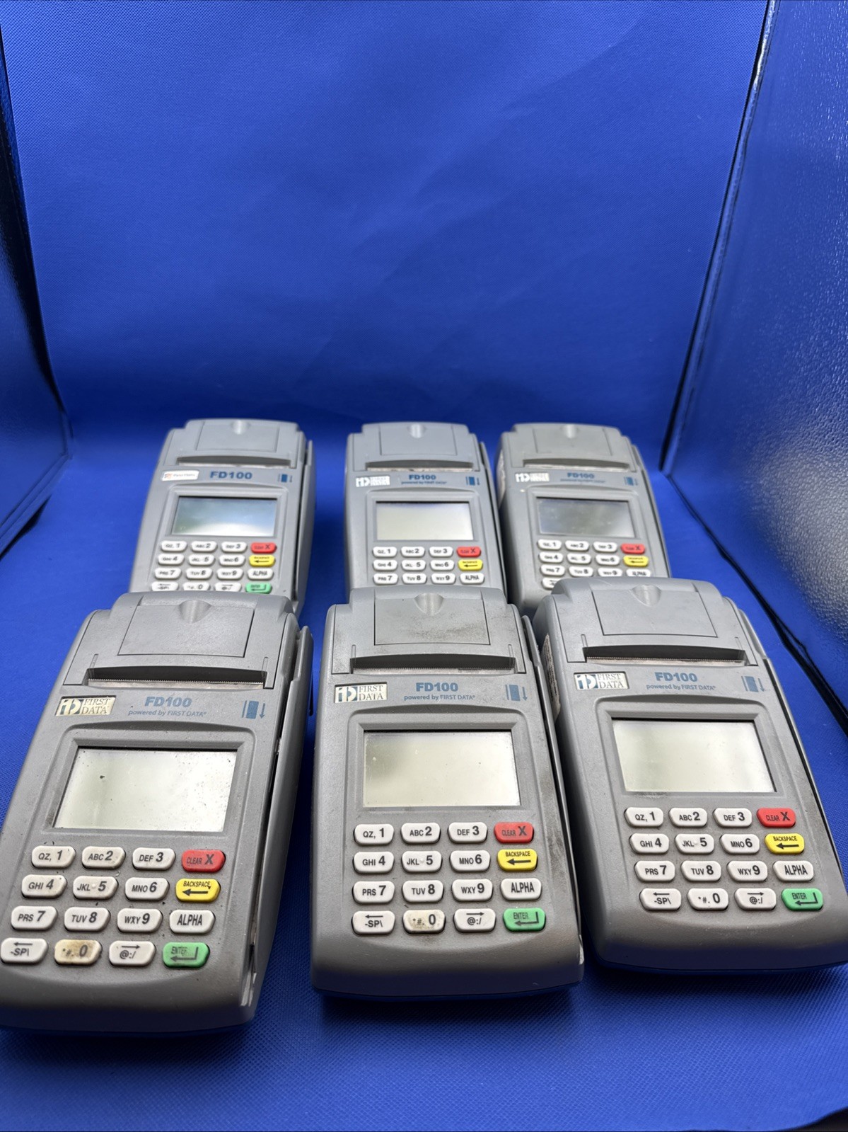 Lot Of 6 First Data FD-100 Credit Card Terminal001078064