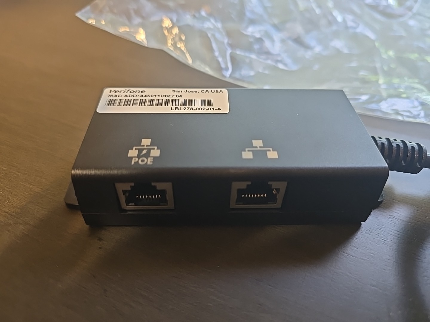 Verifone (LBL278-002-01-A) M4 PoE ETH Ethernet Cable Assembly