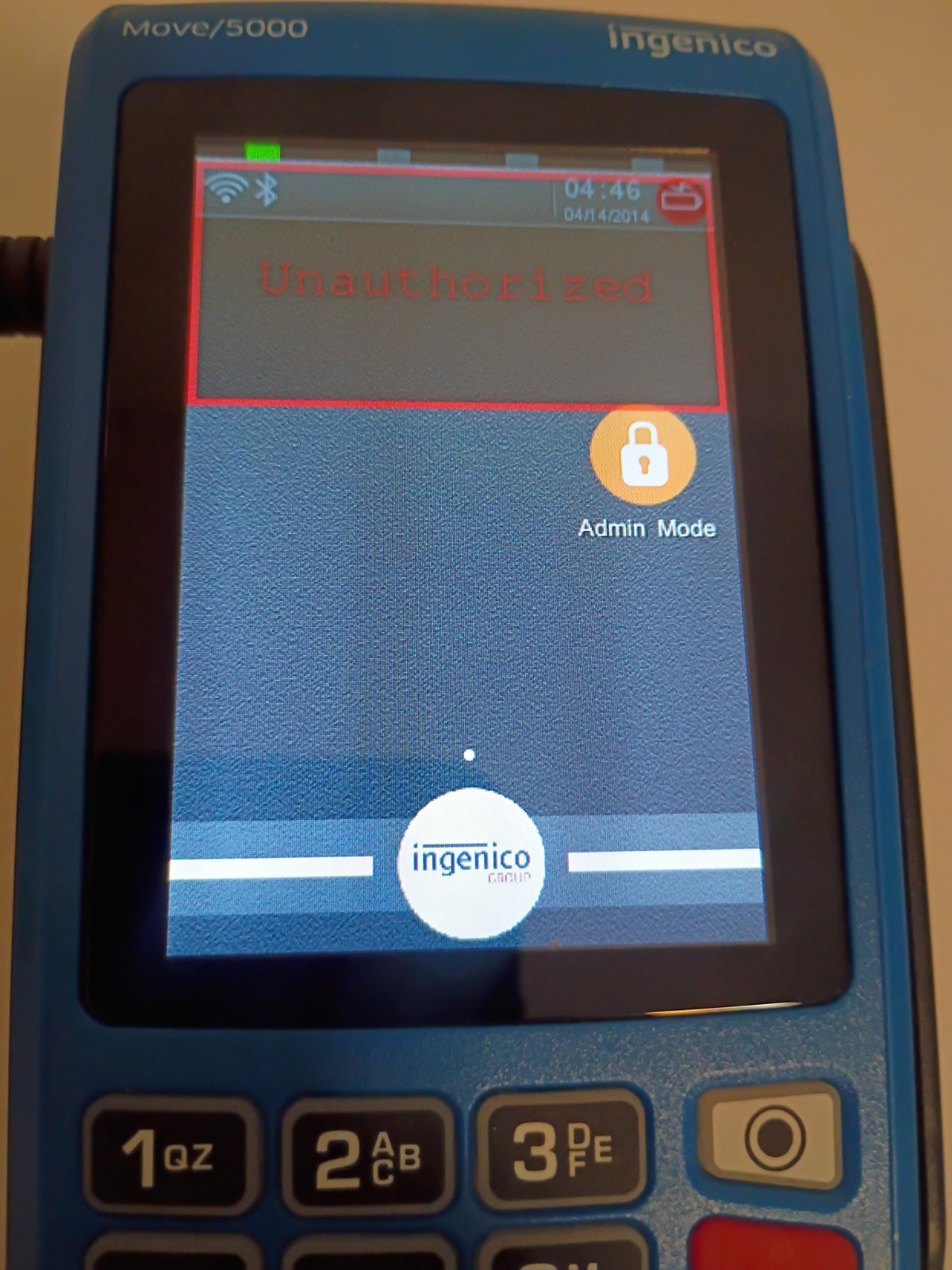 Used Ingenico Move 5000 Payment Card Machine Cl 4g/WIFI/BT Locked As Is