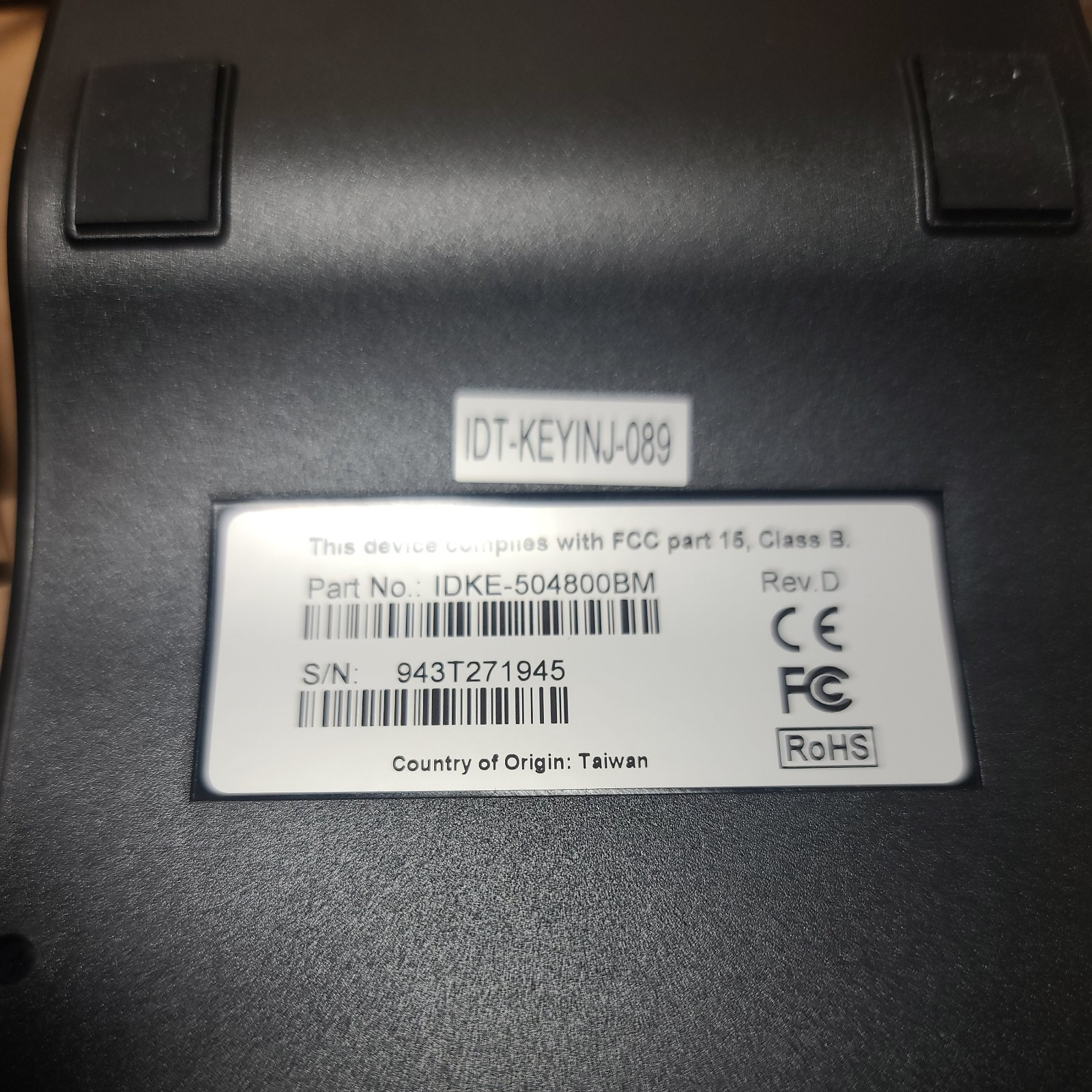 ID Tech IDTech SecureKey M130 Keypad IDKE-534833BL. USB Interface.