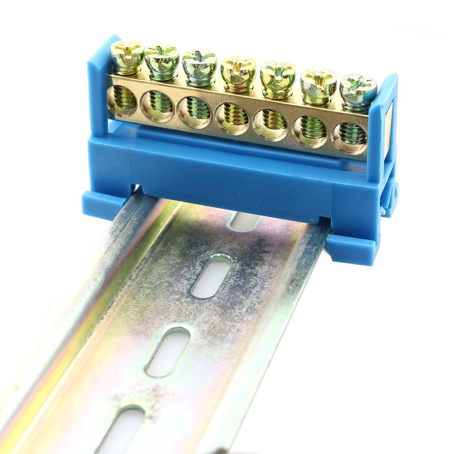 1pcs Terminal Block Terminal Bus Bar 7 Positions Screw Brass Terminal Groundi…