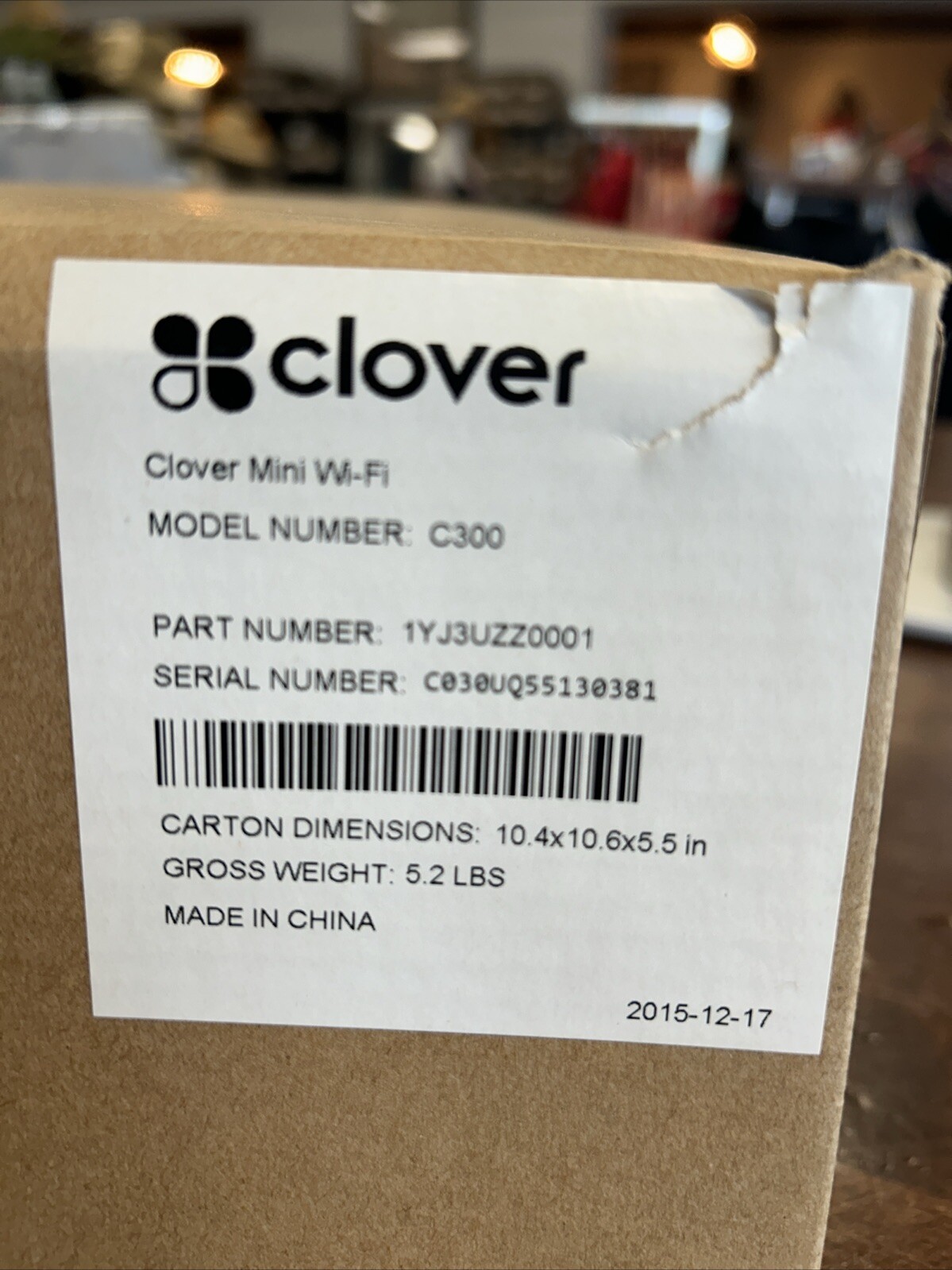 Clover Mini Wifi C300 Card Reader (NEW) w/Clover P100 printer (used)