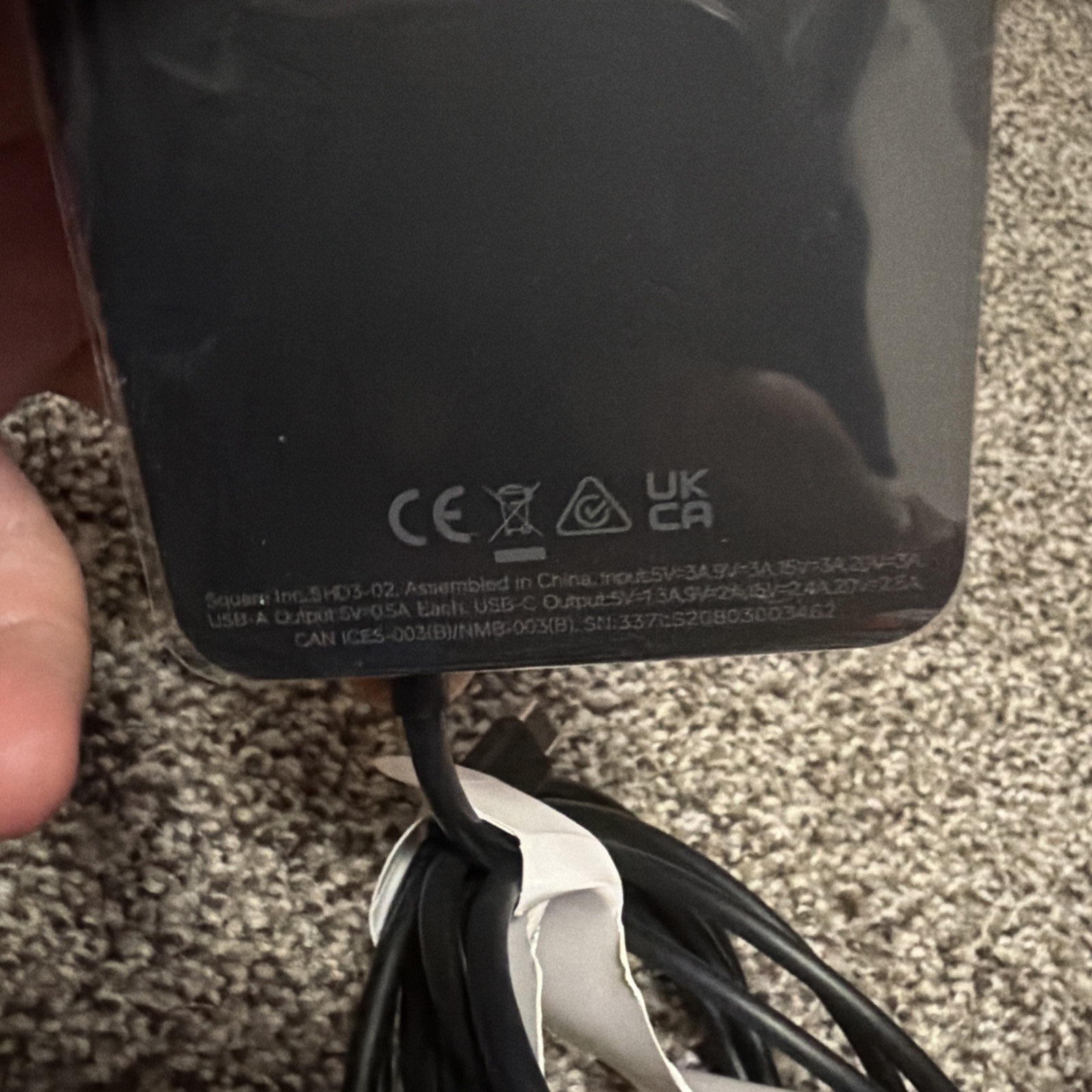 Square SHD3-02 3-Port USB-C Hub for Square Stand (2nd Gen) & Square Kiosk