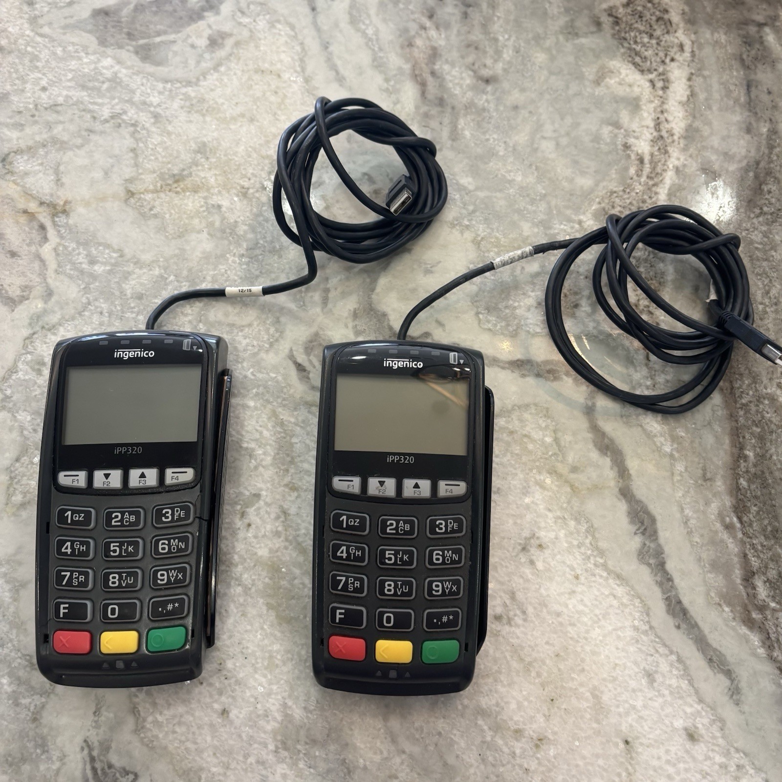 Lot of 2 Ingenico iPP320 openedge Credit Debit Card Reader POS IPP320-01T1358A