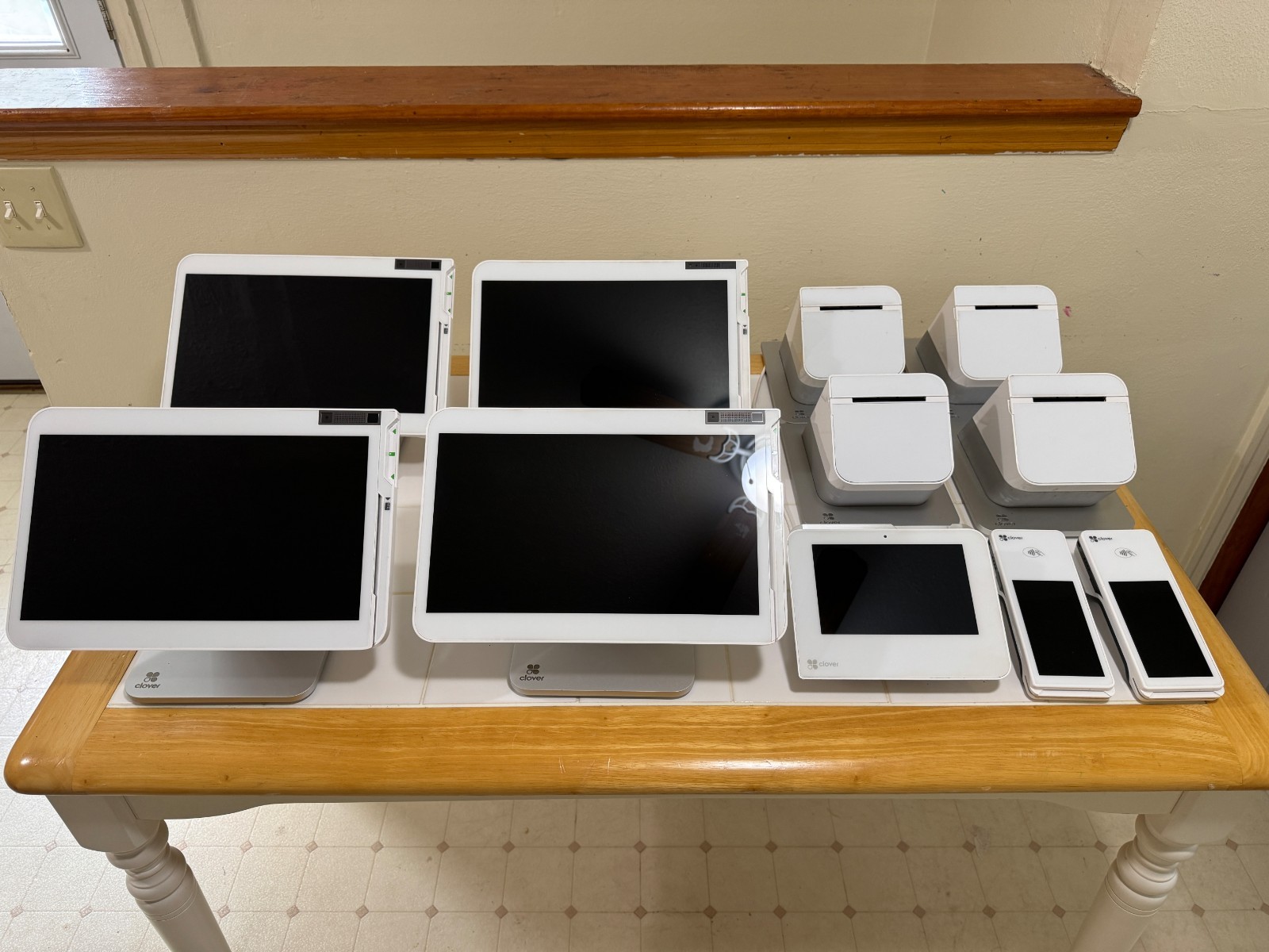 Clover POS Bundle – 4 Solo Stations + Mini + 2 Flex – Great Conditions
