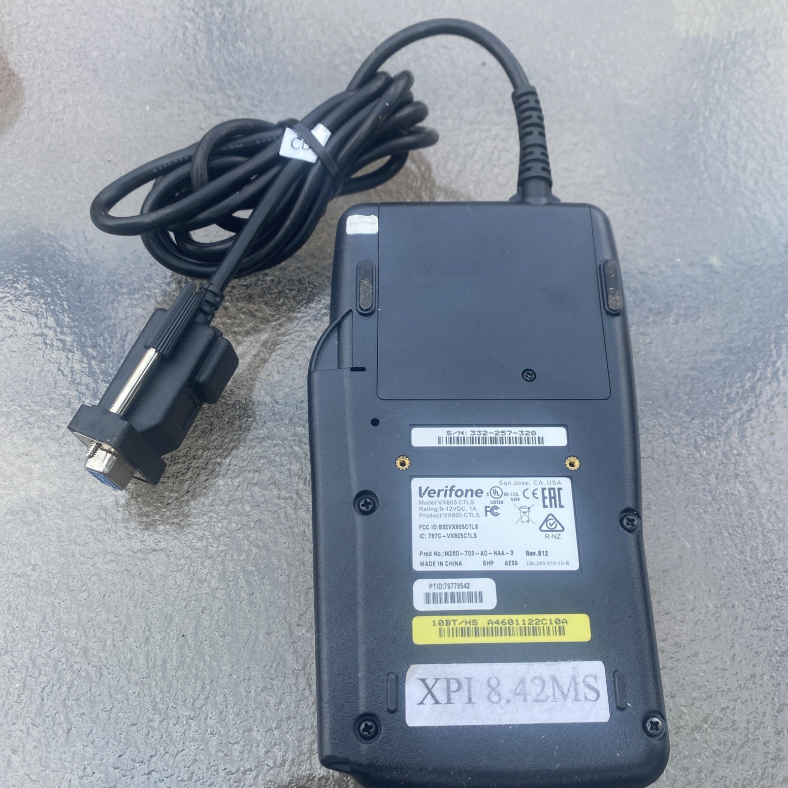 VeriFone VX805 CTLS Credit Card Reader M280-703-AB-WWA-3