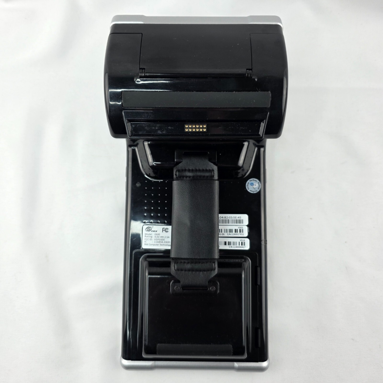 PAX E600 Integrated Smart Terminal P/N E600-A1100-0321-101-EA ~ Black & Silver