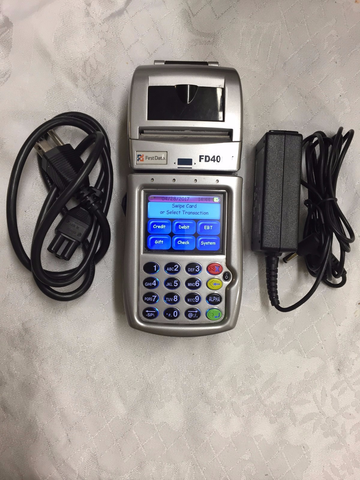 First Data FD400GT EMV CDMA Wireless Terminal