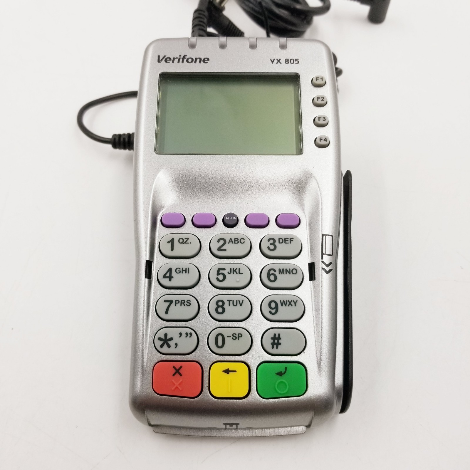 VeriFone VX805 CTLS Pin Pad Tamper Chip Credit Card Reader Power Cord VX 805