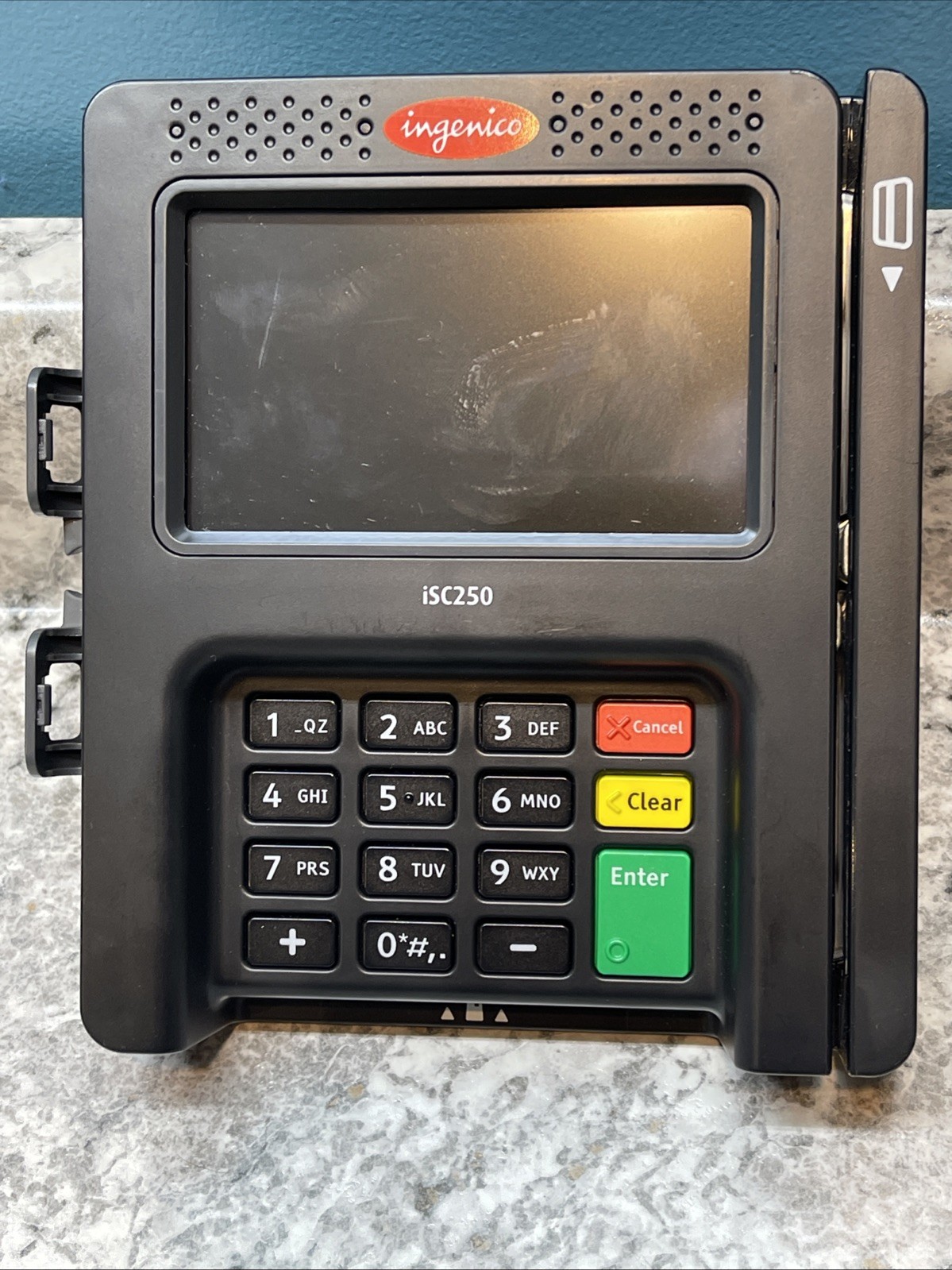 Ingenico ISC250 Terminal Credit Card Machine Not Tested Parts Only! 4 units