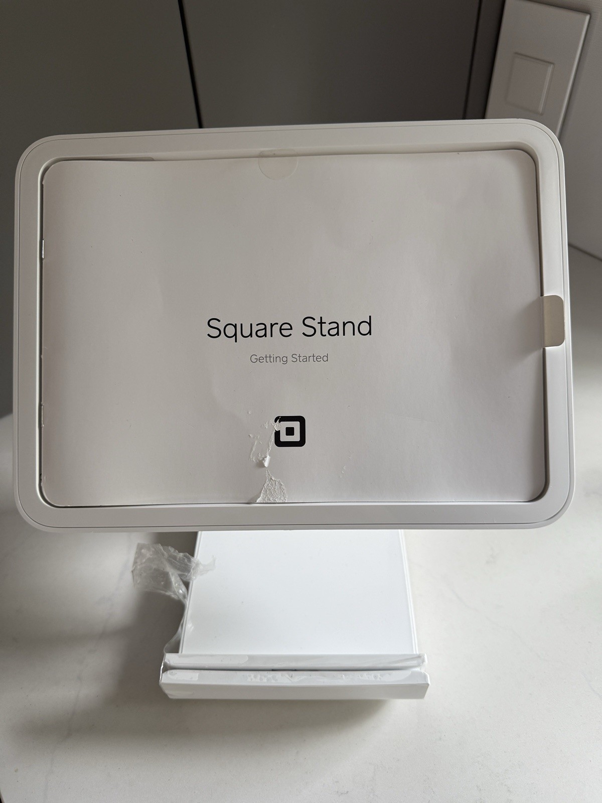 Square POS iPad System Tablet Monitor Stand Terminal Base & Cords,No Card Reader