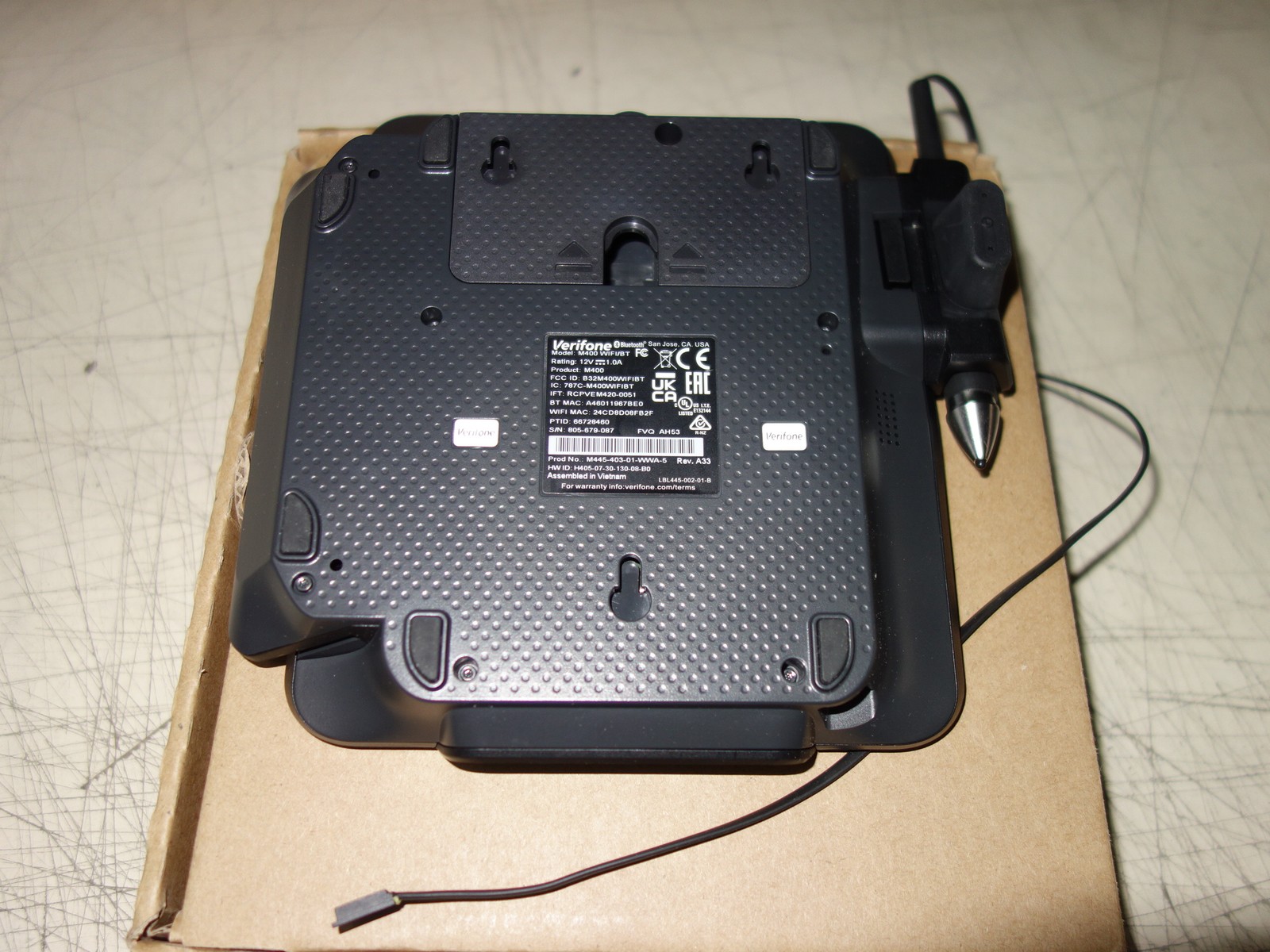 VERIFONE M400 WIFI/BT (PCI5) M445-403-01-WWA-5 CREDIT CARD TERMINAL
