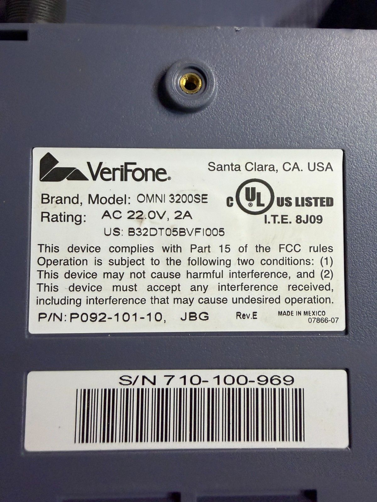 Verifone Omni 3200SE Portable LCD Display Credit Card Payment Terminal