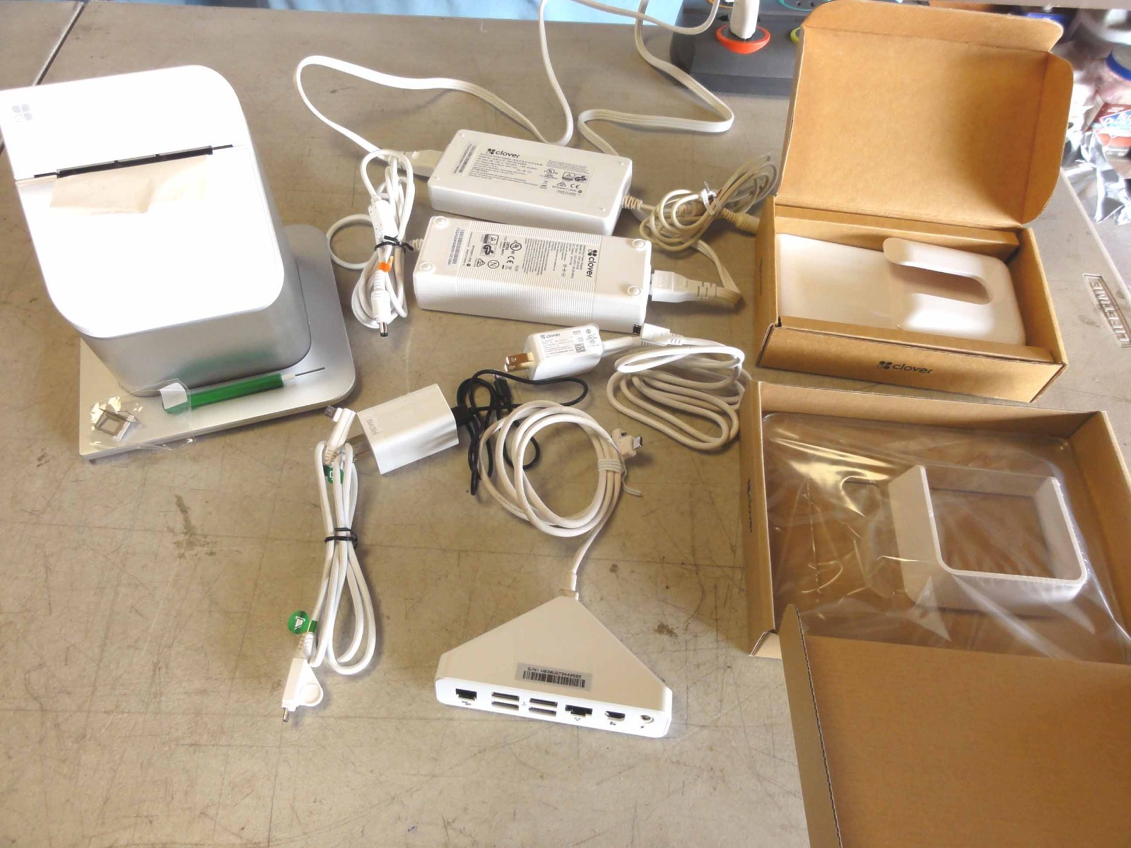 Clover C100 POS System’s Accessories AC Adapters & Printer P100. Rarely Used.