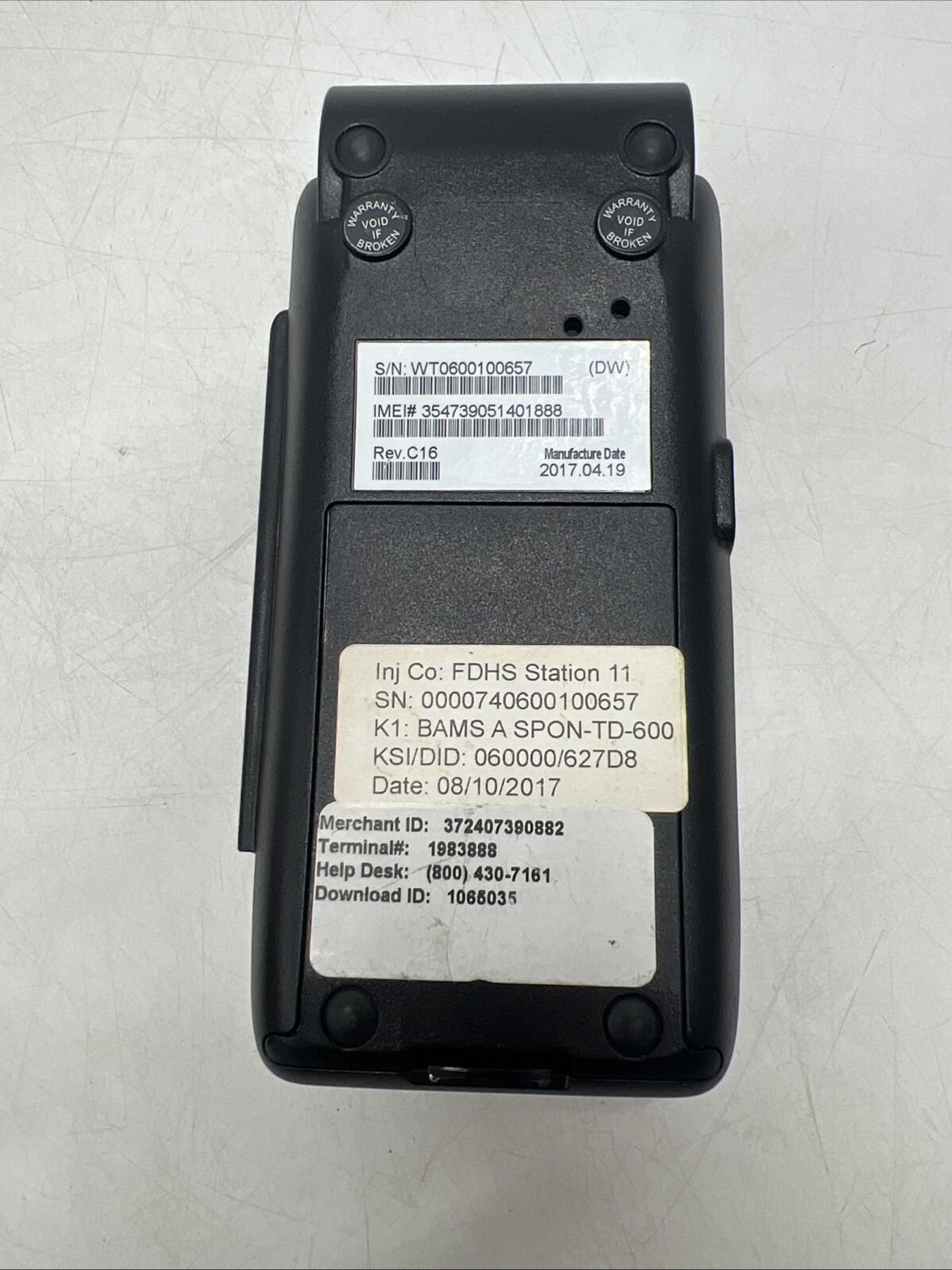 FIRST DATA FD 410 CREDIT CARD MACHINE WIRELESS SMART CHIP DEBIT READER TERMINAL