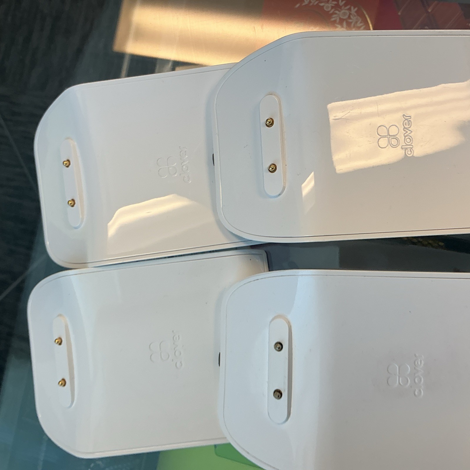 Lot of 4 Clover Flex Charging Cradle Base K400 POS Dock Stations AS-IS