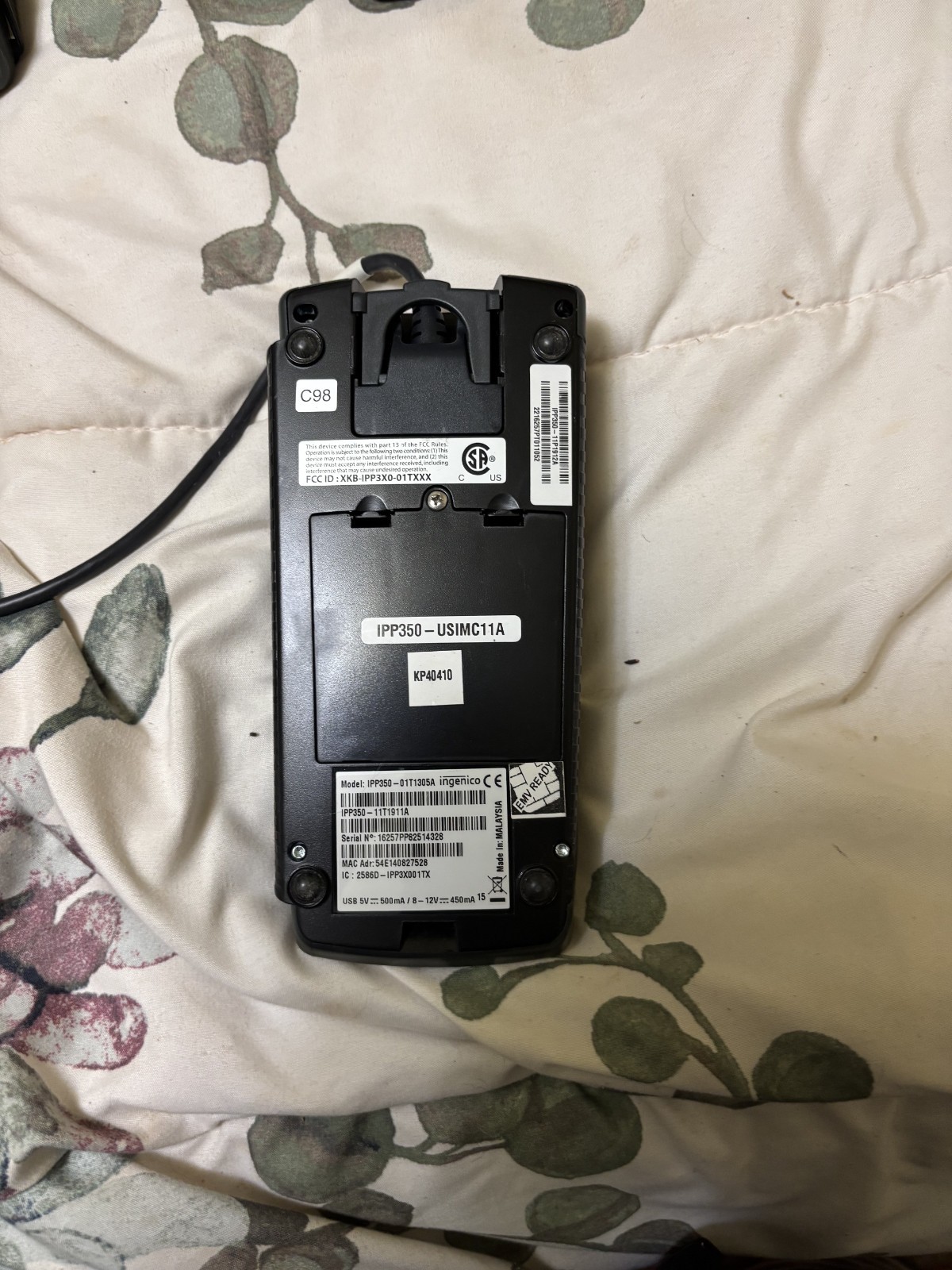 Ingenico IPP350 Credit Card Terminal