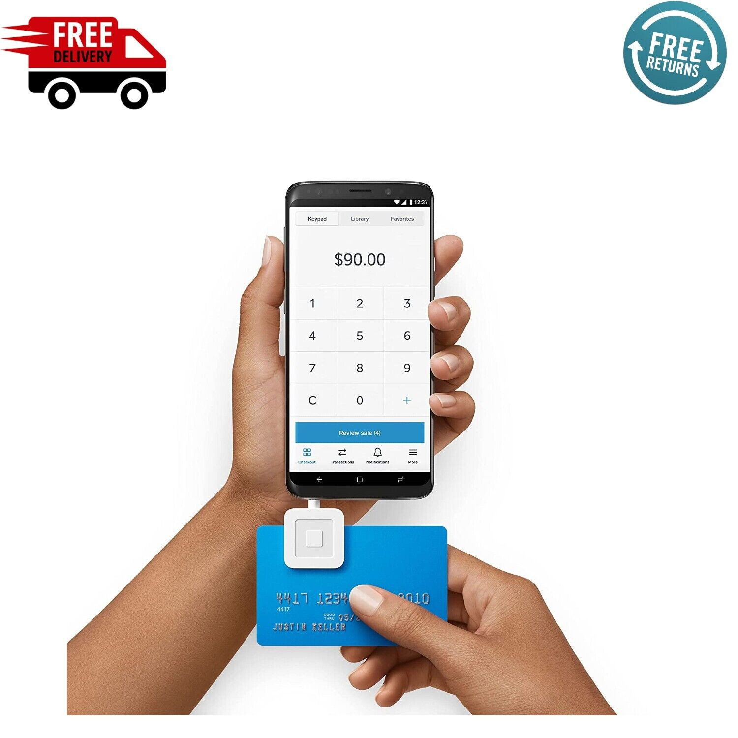 Square Credit Card Reader for magstripe with headset jack