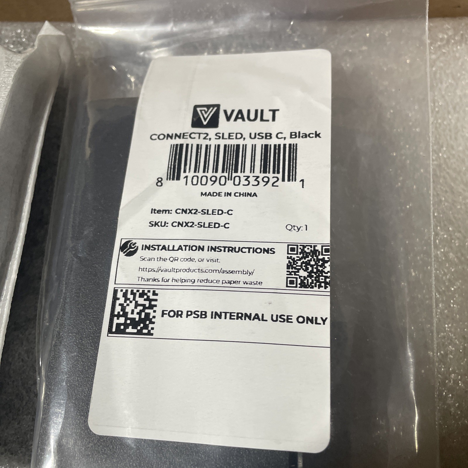 VAULT Connect2 MINI for iPad 6th Gen, Ingenico Moby/5500 Adapter Black (H3)