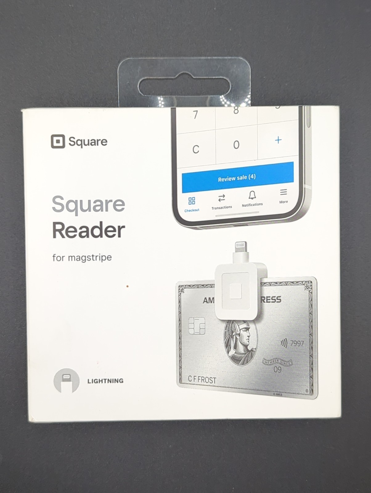 NEW Square – Magstripe Reader with Lightning Connector – Glossy White