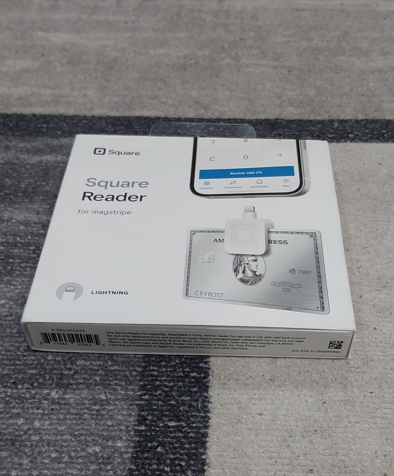 Square A-SKU-0523-03 Reader for Magstripe Lightning Connector NEW R