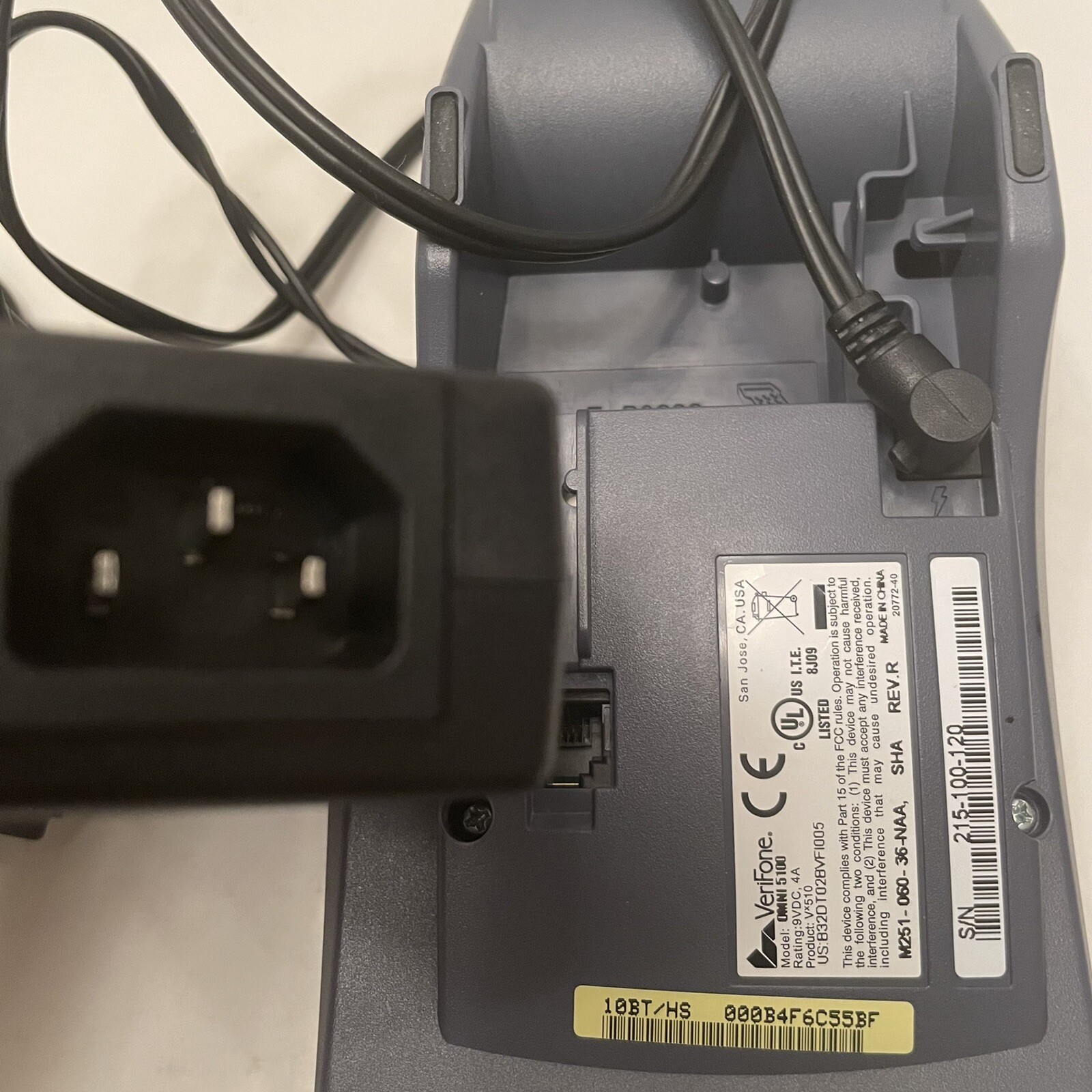 Verifone Omni 5100 Ethernet Credit Card Transaction Terminal No Power Cord Prop